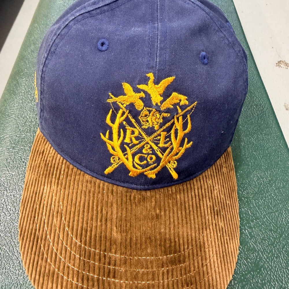 Polo by Ralph Lauren crest corduroy with crest Blue and Brown Hat